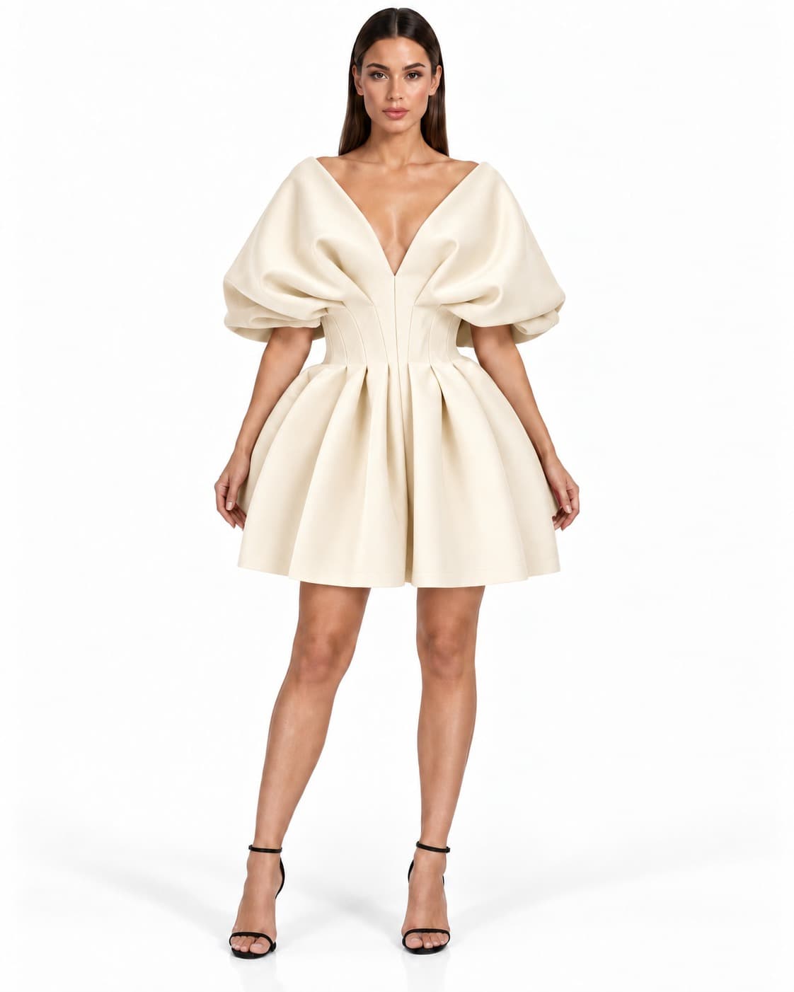 Butterfly worn in cream