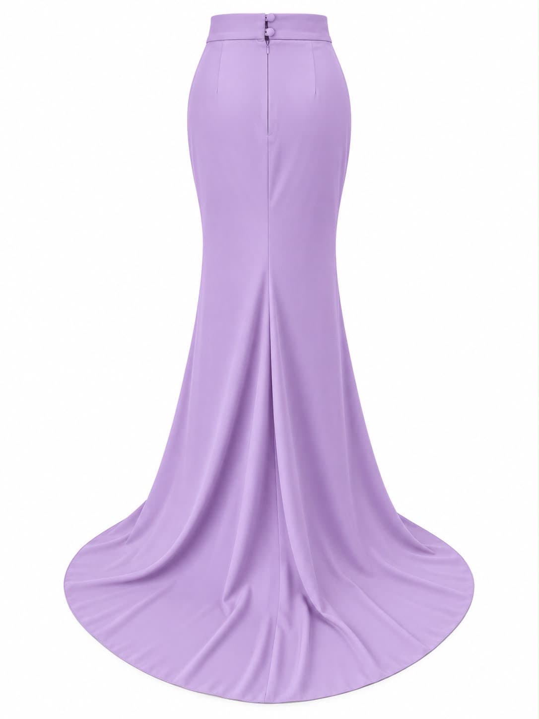 Sirène Lilas Skirt, back with the train spread