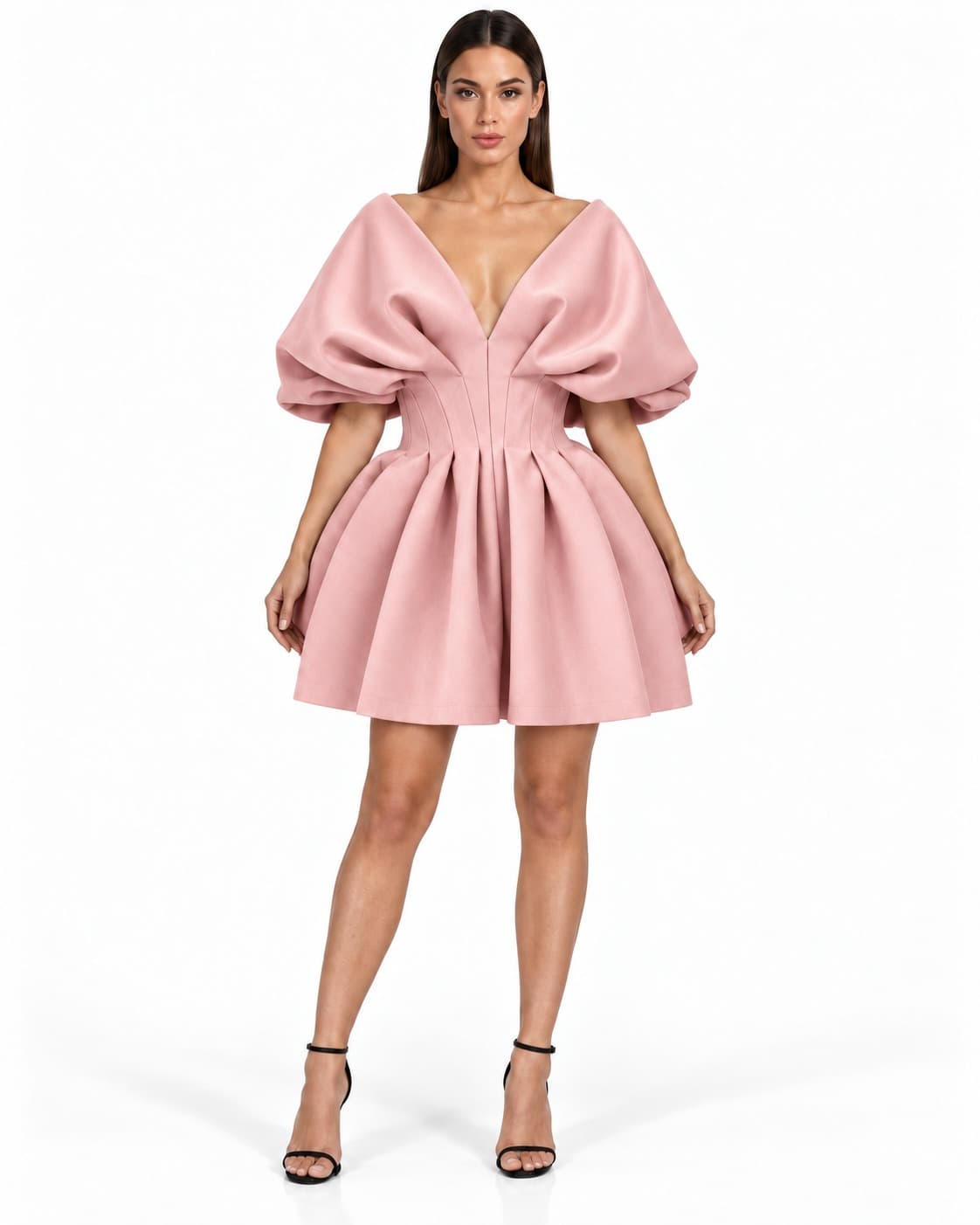 Butterfly worn in powder pink