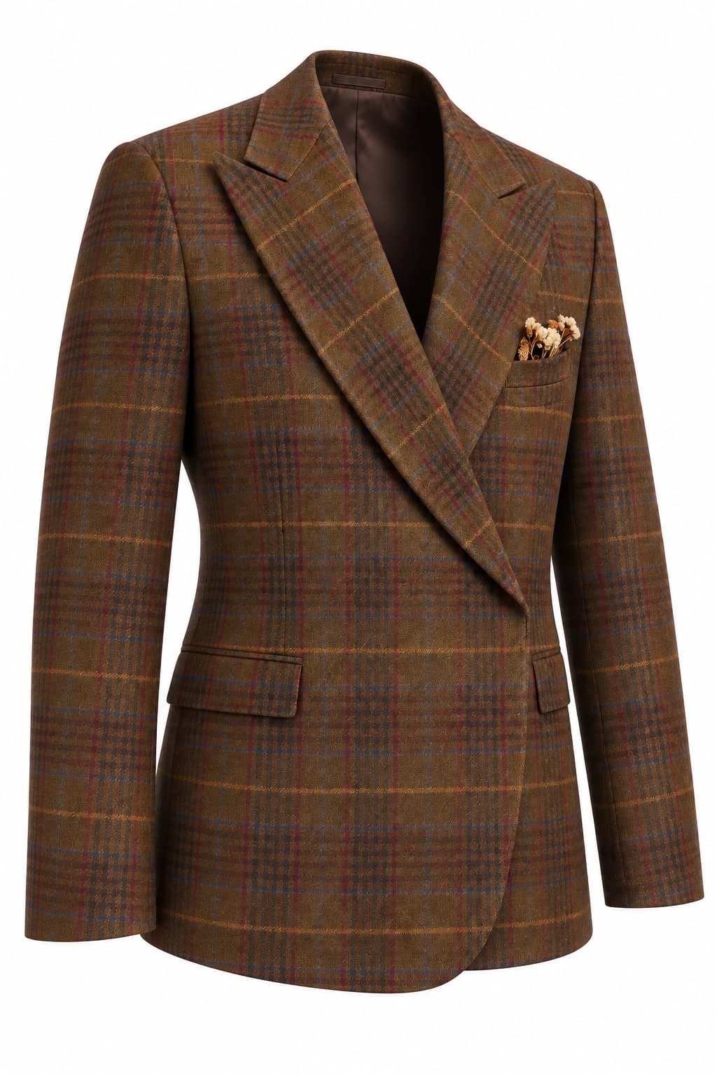 Tabac Prince de Galles Blazer, front three-quarter view