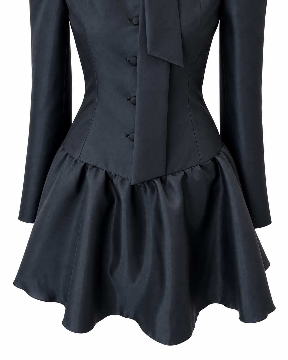 Ruffled peplum skirt detail