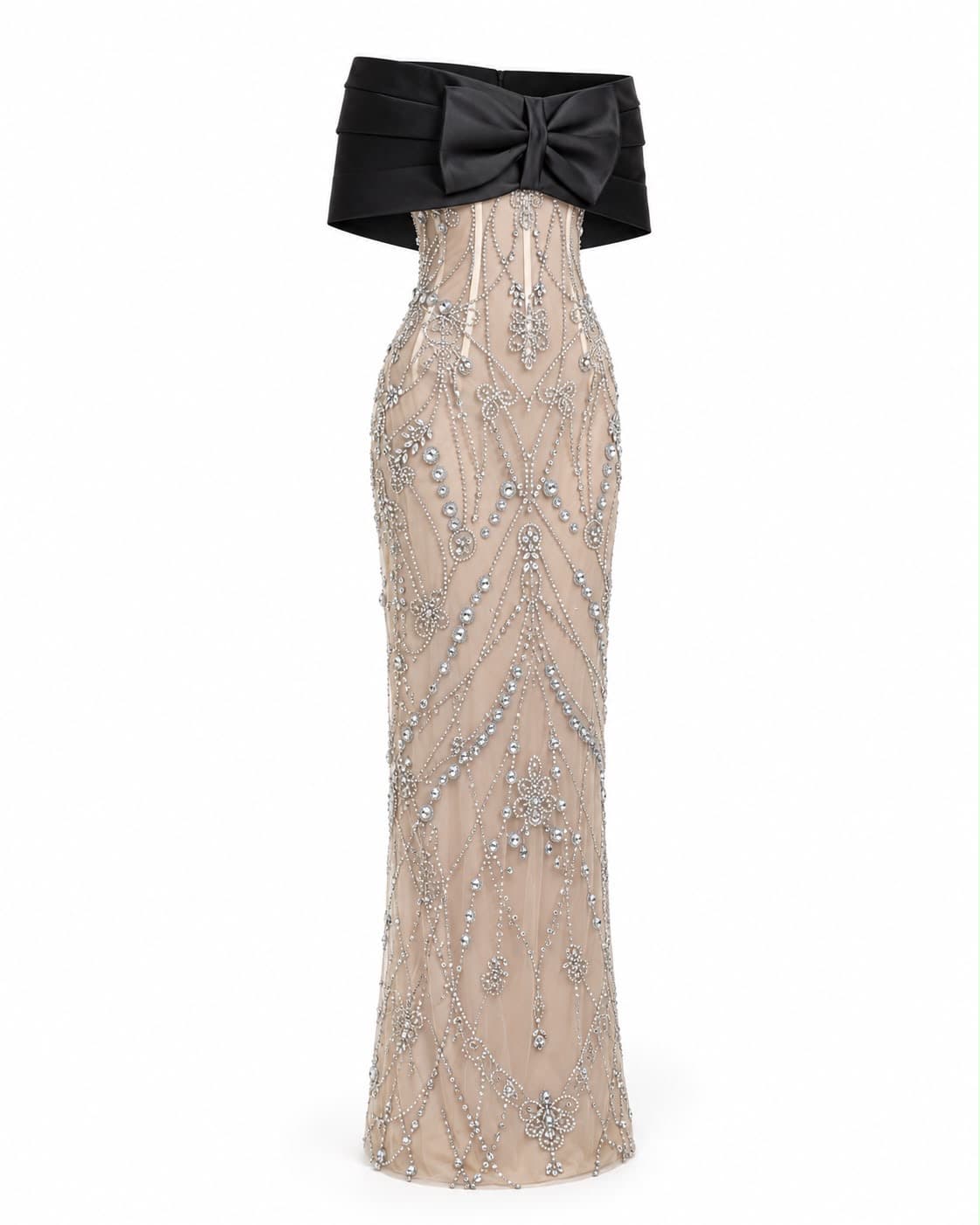 Nœud Noir Gown, three-quarter view