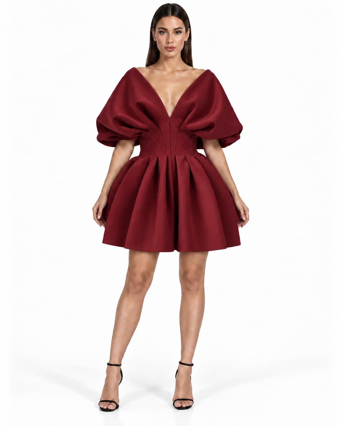 Butterfly worn in bordeaux