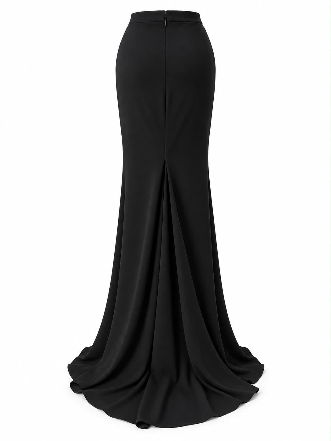 Sirène Noire Skirt, back with the train spread